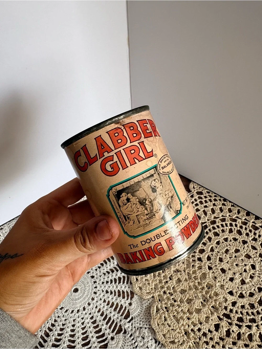Vintage Clabber Girl Baking Powder Canister